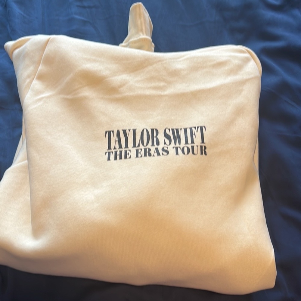Beige Taylor Swift Eras Tour Merch Sweatshirt